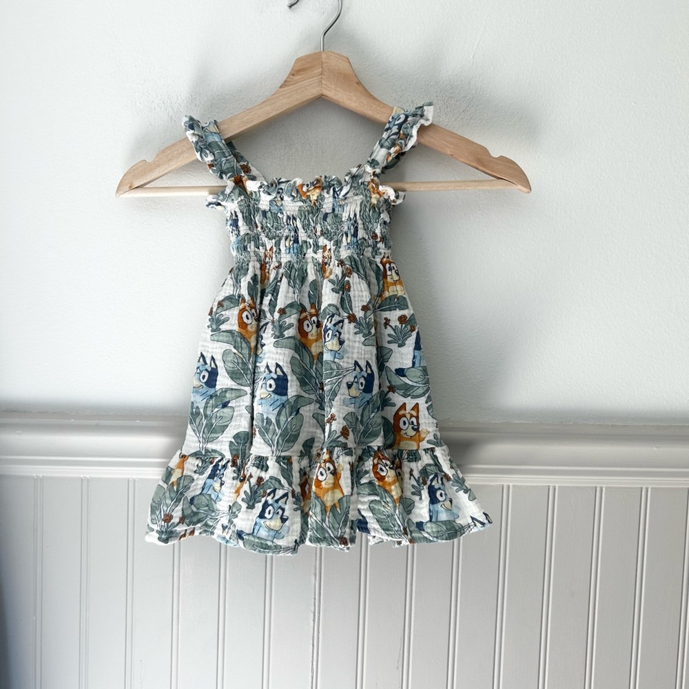 Bluey Girls 12 Months Bingo Bluey Casual Cotton Dress